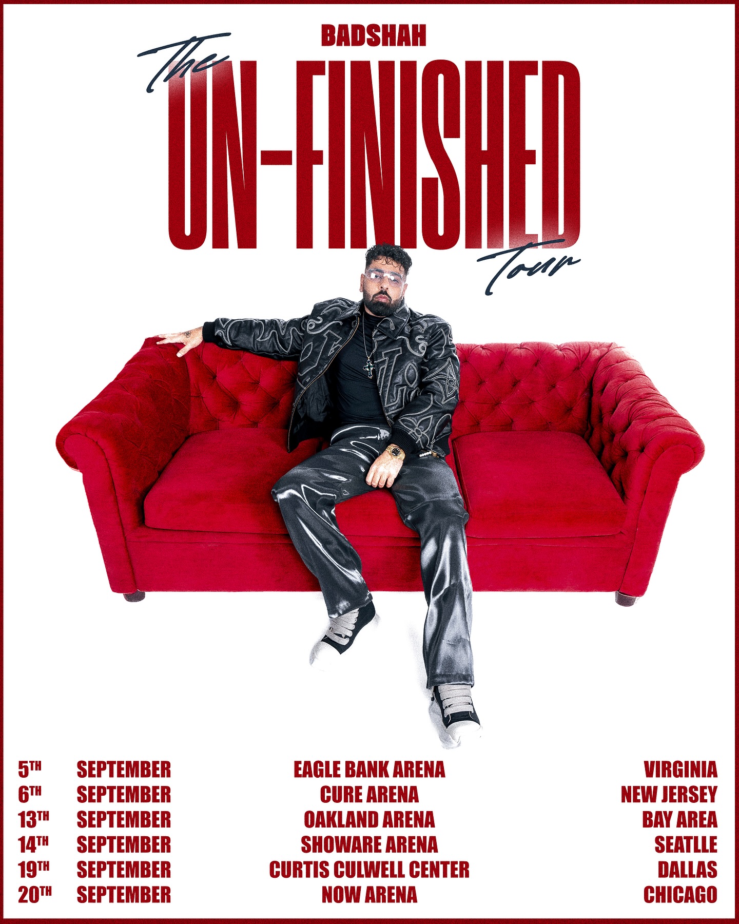 Badshah The Unfinished Tour Poster 2025